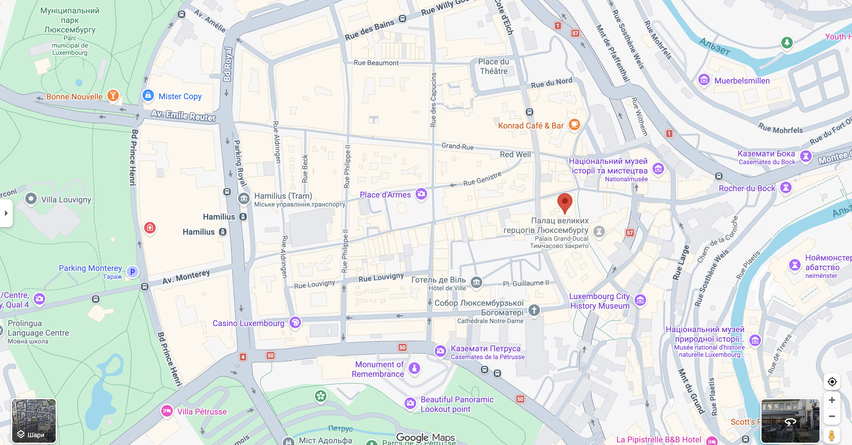 Карта расположения Luxury Watch Clinic в Люксембурге